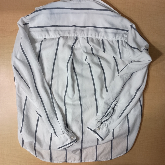 Grayson Grey and White Striped The Hero Button Down Shirt Size 02 Small - Picture 6 of 13